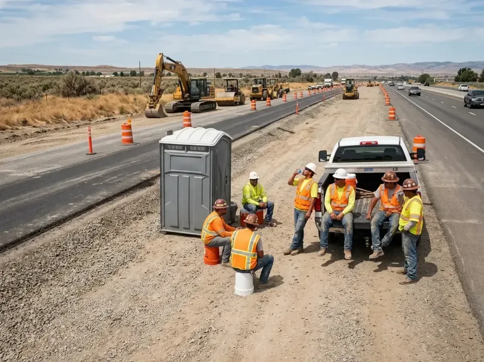 highway-road-construction-crew-007 — frequently asked questions, Porta Potty and Restroom Rentals in Oak Grove, OR